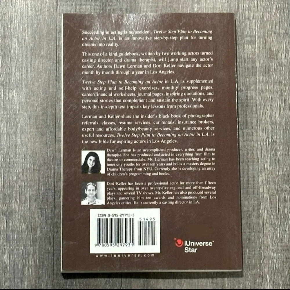 New Twelve Step Plan To Becoming An Actor In LA Book
